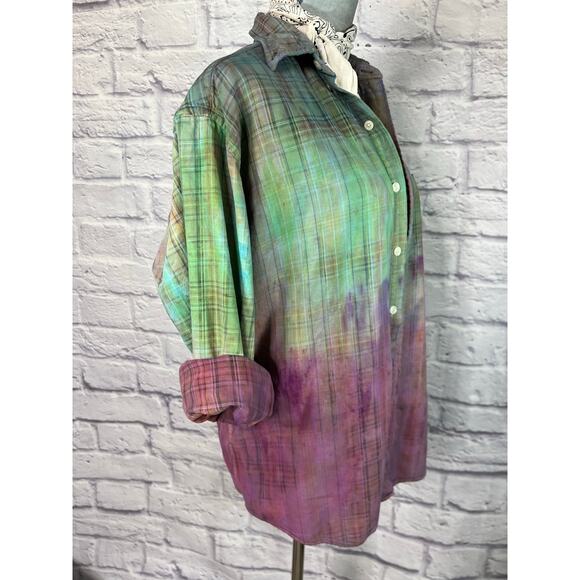 Reworked/upcycled flannel shirt - Picture 2 of 10